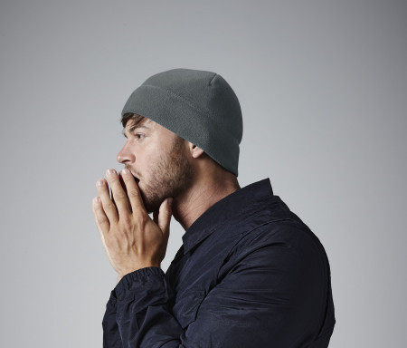 RECYCLED FLEECE PULL-ON BEANIE