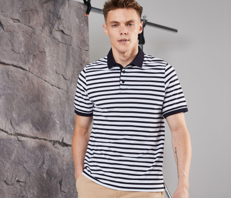 STRIPED JERSEY POLO SHIRT