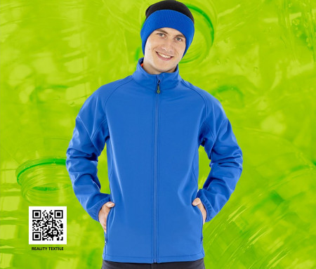 MENS RECYCLED 2-LAYER PRINTABLE SOFTSHELL JACKET