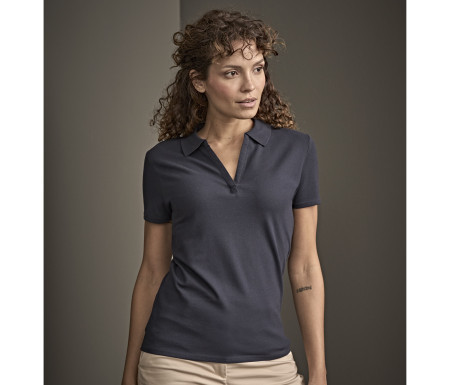 WOMENS LUXURY STRETCH V-NECK POLO